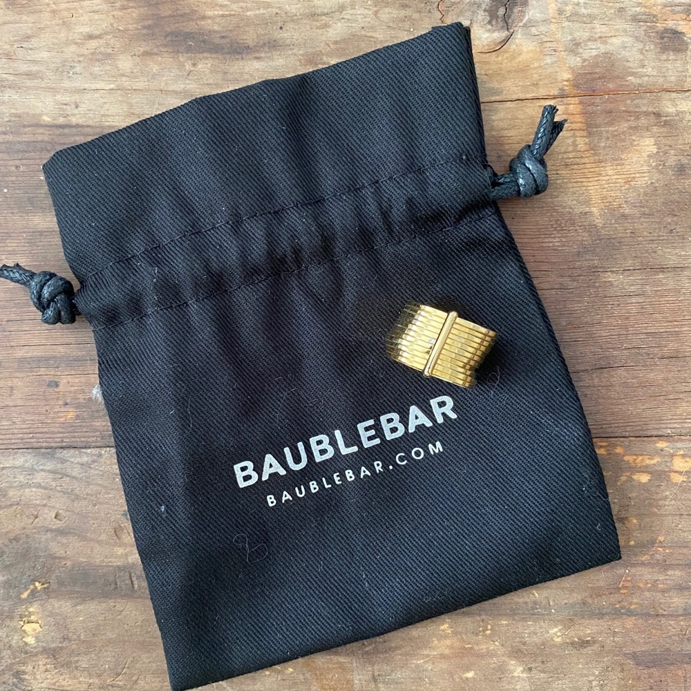 Baublebar gold stack ring, 7